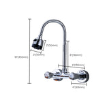 Modern Bridge Faucet Brass Knob Handle Swivel Spout Wall Mounted Pot Filler Faucet Clearhalo 'Home Improvement' 'home_improvement' 'home_improvement_kitchen_faucets' 'Kitchen Faucets' 'Kitchen Remodel & Kitchen Fixtures' 'Kitchen Sinks & Faucet Components' 'kitchen_faucets' 6683808