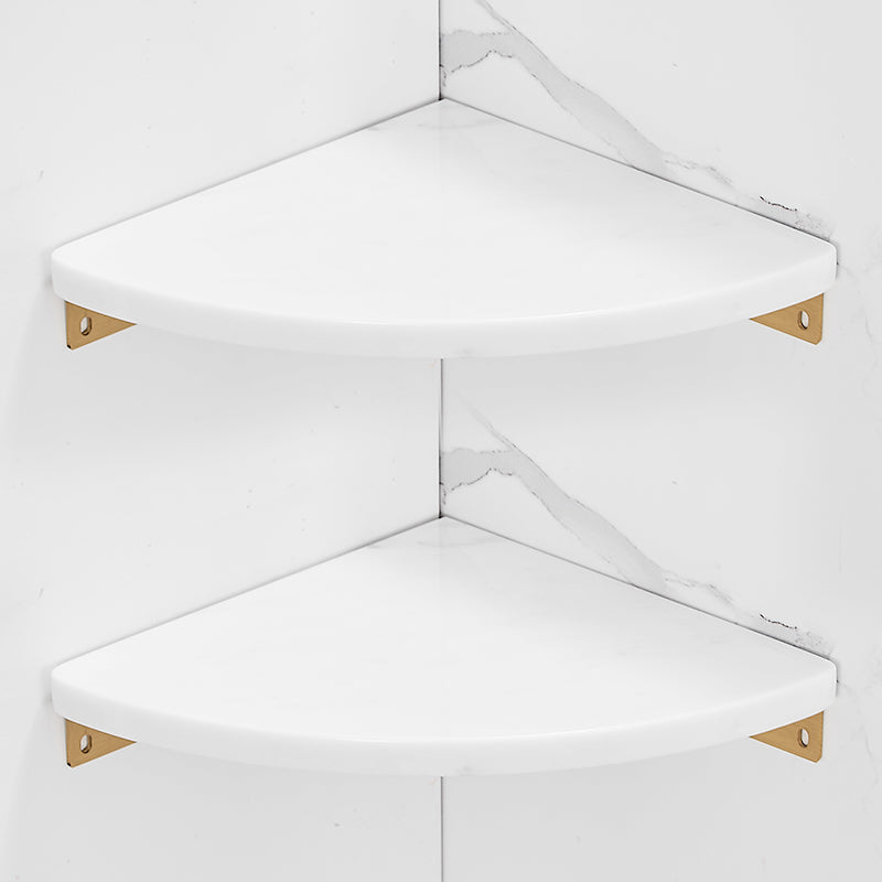 Brushed Brass Bathroom Accessory Set Metal & Marble Bathroom Hardware Set with Bath Shelf 2-Piece Set (Triangular Bath Shelf) Clearhalo 'Bathroom Hardware Sets' 'Bathroom Hardware' 'Bathroom Remodel & Bathroom Fixtures' 'bathroom_hardware_sets' 'Home Improvement' 'home_improvement' 'home_improvement_bathroom_hardware_sets' 6688805