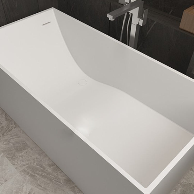 Modern Soaking Freestanding Bath Tub Stone Bathroom Bathtub with Overflow Trim Clearhalo 'Bathroom Remodel & Bathroom Fixtures' 'Bathtubs' 'Home Improvement' 'home_improvement' 'home_improvement_bathtubs' 'Showers & Bathtubs' 6688974