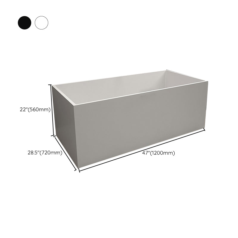 Modern Soaking Freestanding Bath Tub Stone Bathroom Bathtub with Overflow Trim Clearhalo 'Bathroom Remodel & Bathroom Fixtures' 'Bathtubs' 'Home Improvement' 'home_improvement' 'home_improvement_bathtubs' 'Showers & Bathtubs' 6688975