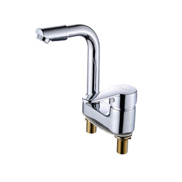 Chrome Circular Vessel Sink Faucet Swivel Spout Faucet for Bathroom 7 Shape Clearhalo 'Bathroom Remodel & Bathroom Fixtures' 'Bathroom Sink Faucets' 'Bathroom Sinks & Faucet Components' 'bathroom_sink_faucets' 'Home Improvement' 'home_improvement' 'home_improvement_bathroom_sink_faucets' 6693991