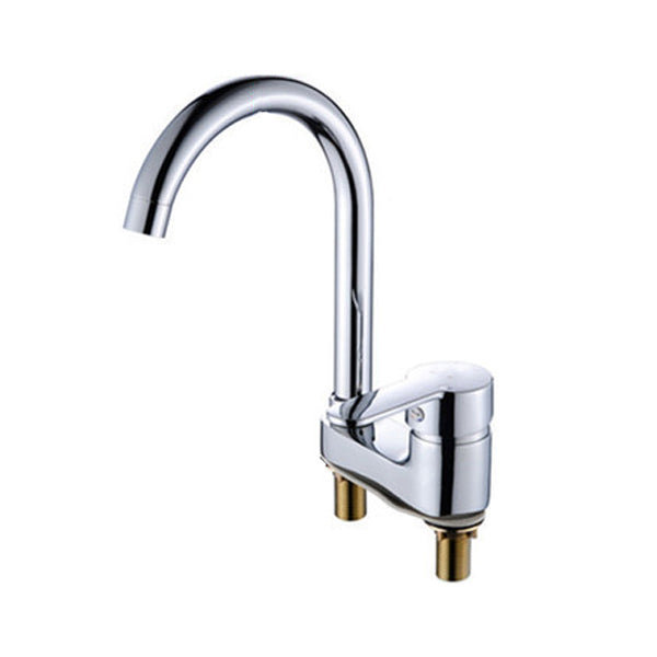 Chrome Circular Vessel Sink Faucet Swivel Spout Faucet for Bathroom Gooseneck Clearhalo 'Bathroom Remodel & Bathroom Fixtures' 'Bathroom Sink Faucets' 'Bathroom Sinks & Faucet Components' 'bathroom_sink_faucets' 'Home Improvement' 'home_improvement' 'home_improvement_bathroom_sink_faucets' 6693995