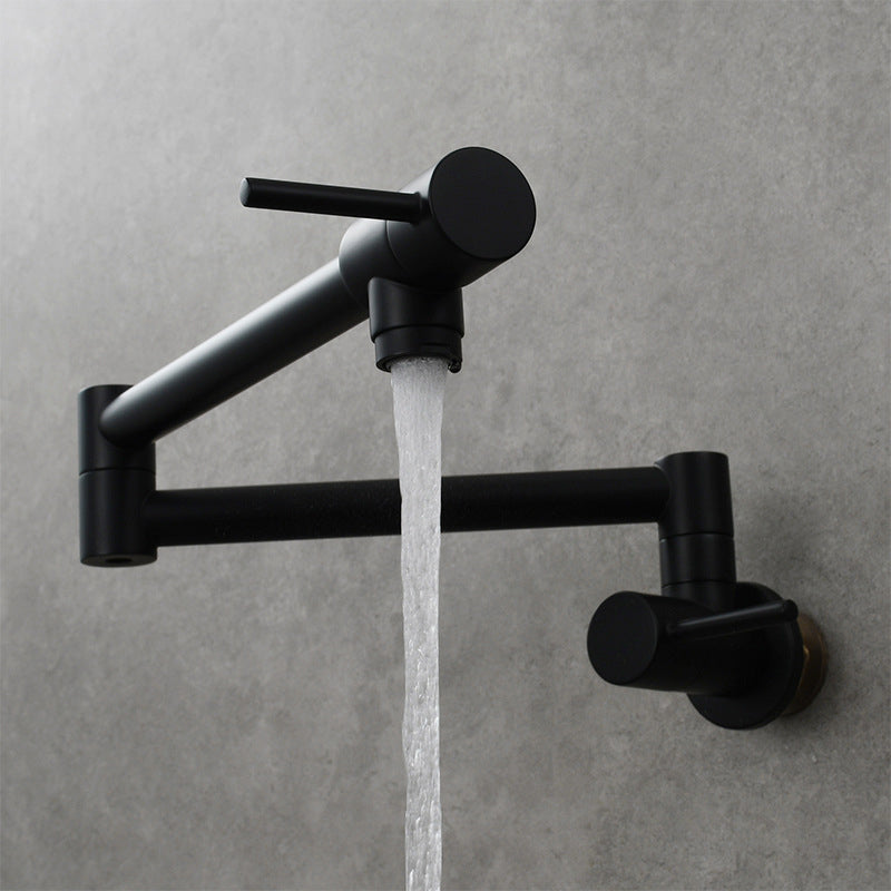 1-Handle Faucet 1-Hole Touchless Single Level Low Profile Pot Filler Kitchen Faucet Black Clearhalo 'Home Improvement' 'home_improvement' 'home_improvement_kitchen_faucets' 'Kitchen Faucets' 'Kitchen Remodel & Kitchen Fixtures' 'Kitchen Sinks & Faucet Components' 'kitchen_faucets' 6694147