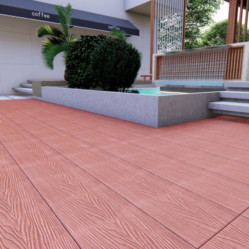 Outdoor Laminate Floor Wooden Slip Resistant Waterproof Laminate Flooring Clearhalo 'Flooring 'Hardwood Flooring' 'hardwood_flooring' 'Home Improvement' 'home_improvement' 'home_improvement_hardwood_flooring' Walls and Ceiling' 6694199