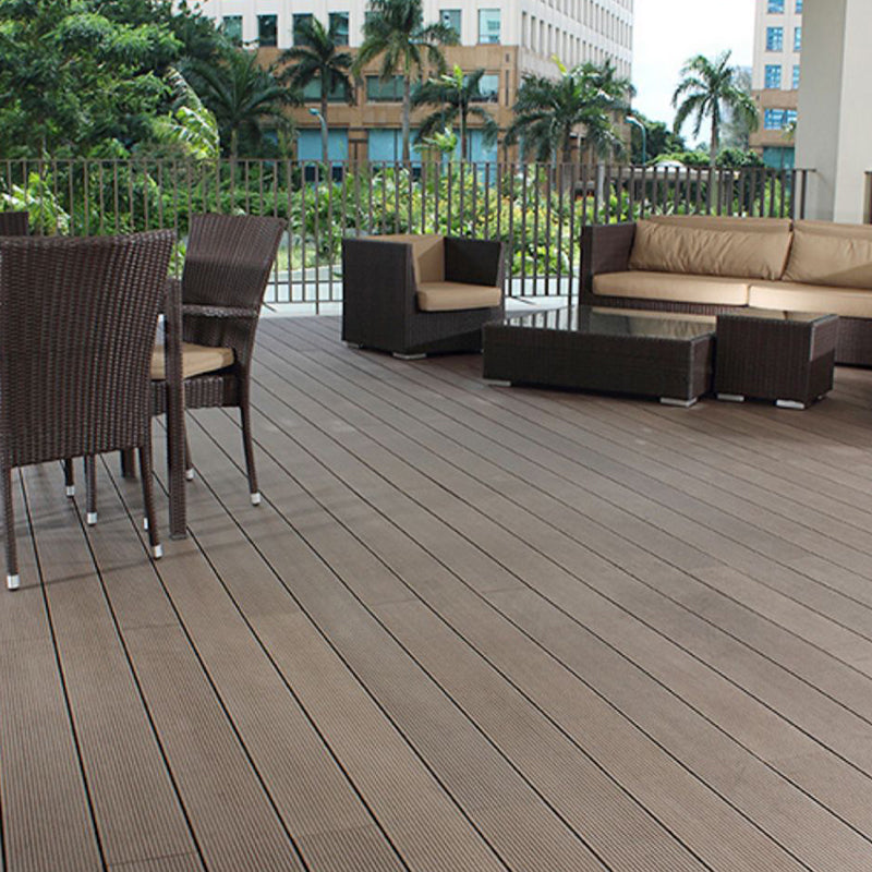 Outdoor Laminate Floor Wooden Slip Resistant Waterproof Laminate Flooring Clearhalo 'Flooring 'Hardwood Flooring' 'hardwood_flooring' 'Home Improvement' 'home_improvement' 'home_improvement_hardwood_flooring' Walls and Ceiling' 6694205