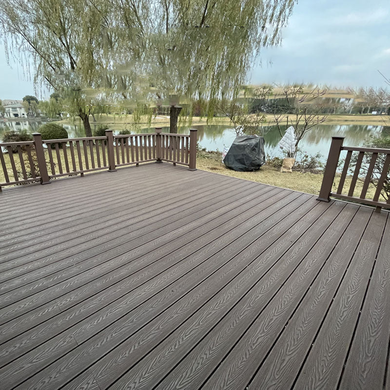 Laminate Flooring Outdoor Wooden Waterproof Slip Resistant Laminate Flooring Clearhalo 'Flooring 'Hardwood Flooring' 'hardwood_flooring' 'Home Improvement' 'home_improvement' 'home_improvement_hardwood_flooring' Walls and Ceiling' 6694253