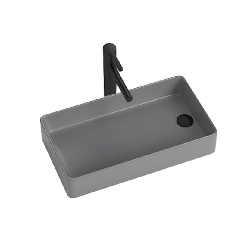 Modern Style Bathroom Sink Stainless Steel Rectangle Bathroom Sink Clearhalo 'Bathroom Remodel & Bathroom Fixtures' 'Bathroom Sinks & Faucet Components' 'Bathroom Sinks' 'bathroom_sink' 'Home Improvement' 'home_improvement' 'home_improvement_bathroom_sink' 6694786