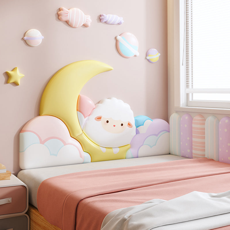 Pink Tone Upholstered Wall Panel Soundproof Self-Adhesive Wall Tile for Children Room Clearhalo 'Flooring 'Home Improvement' 'home_improvement' 'home_improvement_wall_paneling' 'Wall Paneling' 'wall_paneling' 'Walls & Ceilings' Walls and Ceiling' 6695661