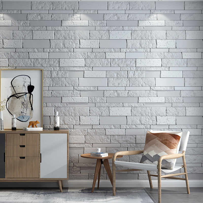 Colorful 3D Embossed Wall Panel Waterproof Faux Stone Wall Tile Silver Gray Textured Clearhalo 'Flooring 'Home Improvement' 'home_improvement' 'home_improvement_wall_paneling' 'Wall Paneling' 'wall_paneling' 'Walls & Ceilings' Walls and Ceiling' 6695671