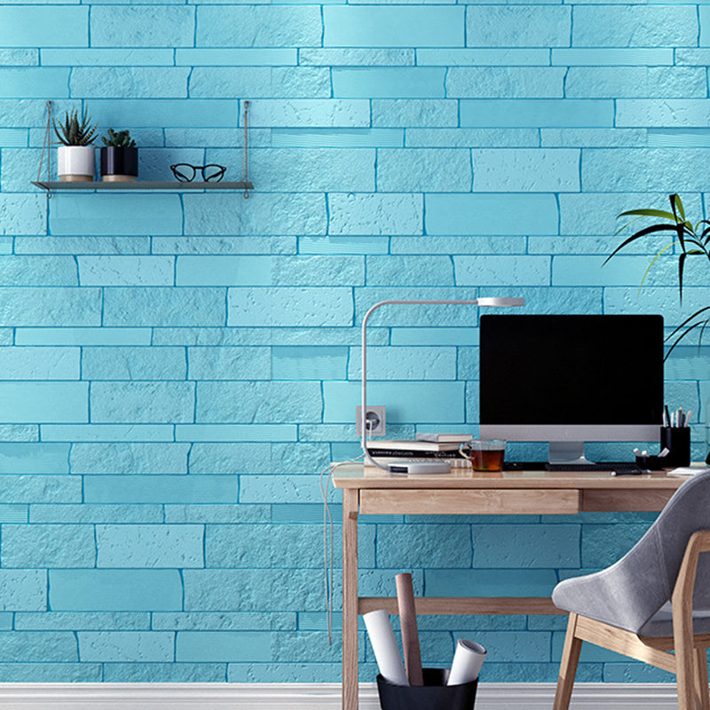 Colorful 3D Embossed Wall Panel Waterproof Faux Stone Wall Tile Blue Textured Clearhalo 'Flooring 'Home Improvement' 'home_improvement' 'home_improvement_wall_paneling' 'Wall Paneling' 'wall_paneling' 'Walls & Ceilings' Walls and Ceiling' 6695679