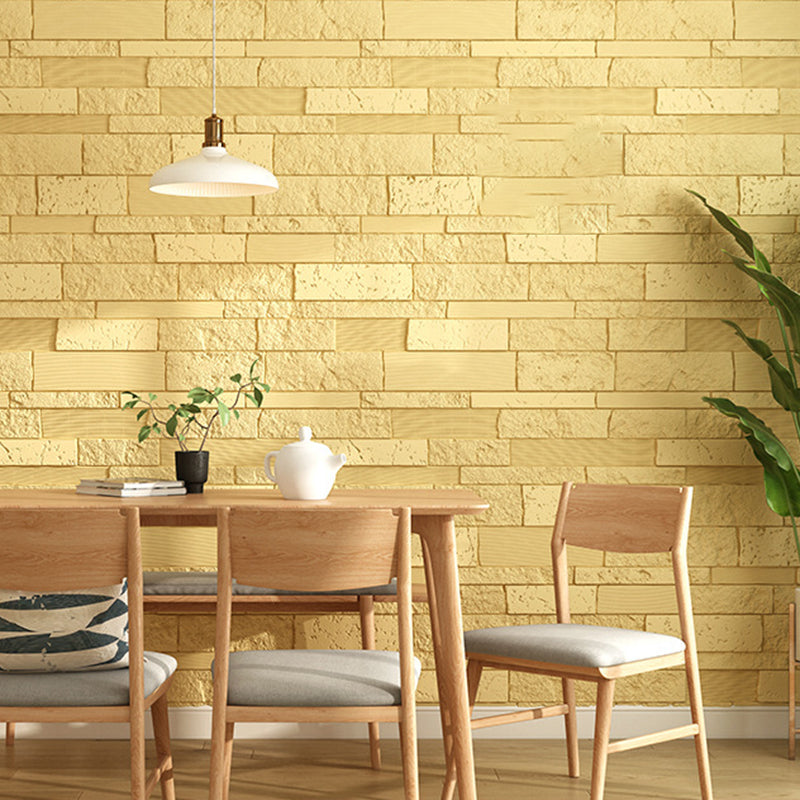 Colorful 3D Embossed Wall Panel Waterproof Faux Stone Wall Tile Yellow Textured Clearhalo 'Flooring 'Home Improvement' 'home_improvement' 'home_improvement_wall_paneling' 'Wall Paneling' 'wall_paneling' 'Walls & Ceilings' Walls and Ceiling' 6695684