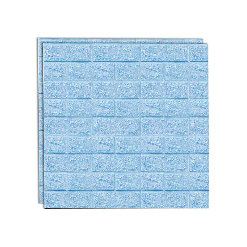 3D Embossed Wall Panel Colorful Waterproof Foam Indoor Wall Tile Light Blue Clearhalo 'Flooring 'Home Improvement' 'home_improvement' 'home_improvement_wall_paneling' 'Wall Paneling' 'wall_paneling' 'Walls & Ceilings' Walls and Ceiling' 6695737