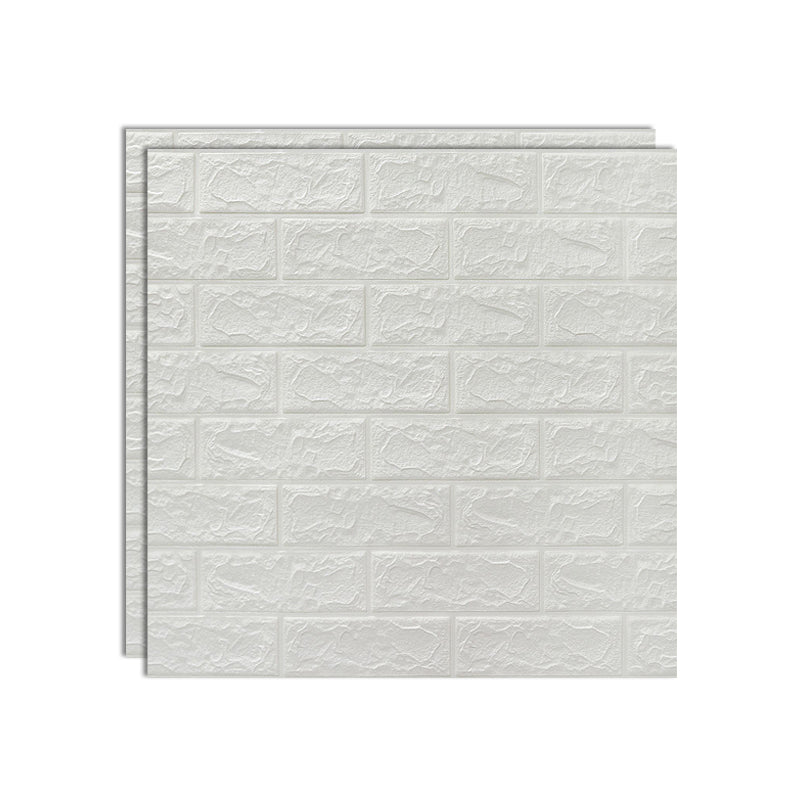 3D Embossed Wall Panel Colorful Waterproof Foam Indoor Wall Tile White Clearhalo 'Flooring 'Home Improvement' 'home_improvement' 'home_improvement_wall_paneling' 'Wall Paneling' 'wall_paneling' 'Walls & Ceilings' Walls and Ceiling' 6695740