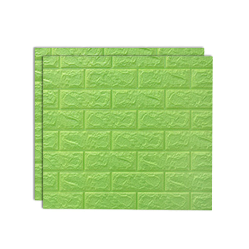 3D Embossed Wall Panel Colorful Waterproof Foam Indoor Wall Tile Green 0.18"H Clearhalo 'Flooring 'Home Improvement' 'home_improvement' 'home_improvement_wall_paneling' 'Wall Paneling' 'wall_paneling' 'Walls & Ceilings' Walls and Ceiling' 6695741
