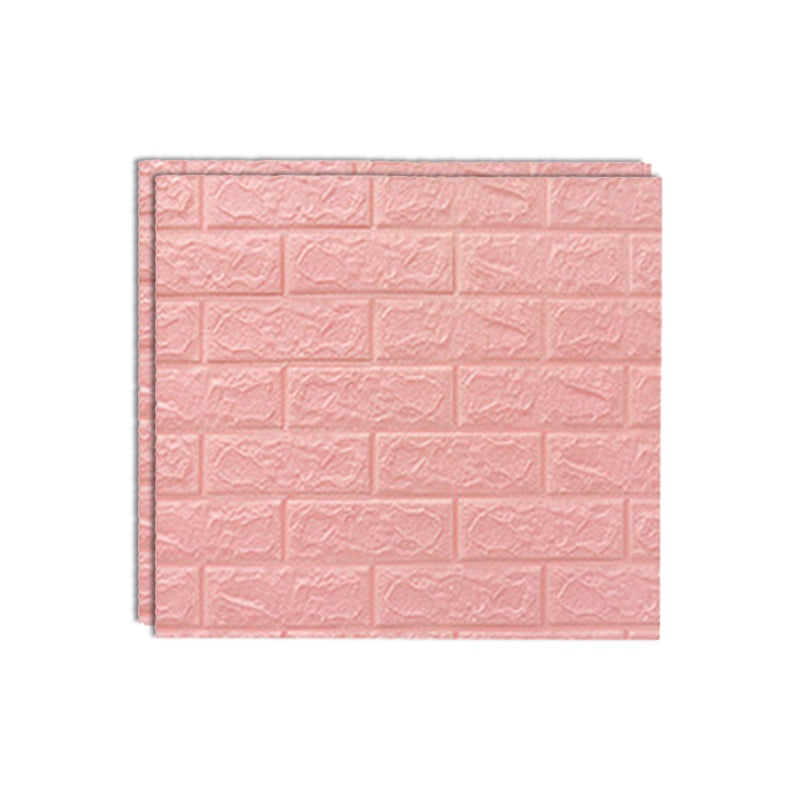 3D Embossed Wall Panel Colorful Waterproof Foam Indoor Wall Tile Pink Clearhalo 'Flooring 'Home Improvement' 'home_improvement' 'home_improvement_wall_paneling' 'Wall Paneling' 'wall_paneling' 'Walls & Ceilings' Walls and Ceiling' 6695744