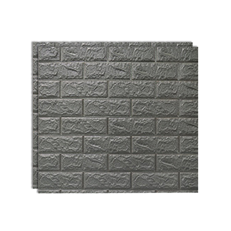 3D Embossed Wall Panel Colorful Waterproof Foam Indoor Wall Tile Black-Gray 0.18"H Clearhalo 'Flooring 'Home Improvement' 'home_improvement' 'home_improvement_wall_paneling' 'Wall Paneling' 'wall_paneling' 'Walls & Ceilings' Walls and Ceiling' 6695746