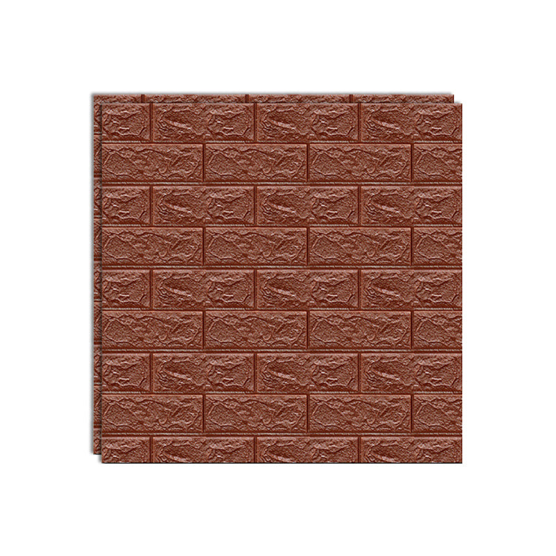 3D Embossed Wall Panel Colorful Waterproof Foam Indoor Wall Tile Brown 0.18"H Clearhalo 'Flooring 'Home Improvement' 'home_improvement' 'home_improvement_wall_paneling' 'Wall Paneling' 'wall_paneling' 'Walls & Ceilings' Walls and Ceiling' 6695748