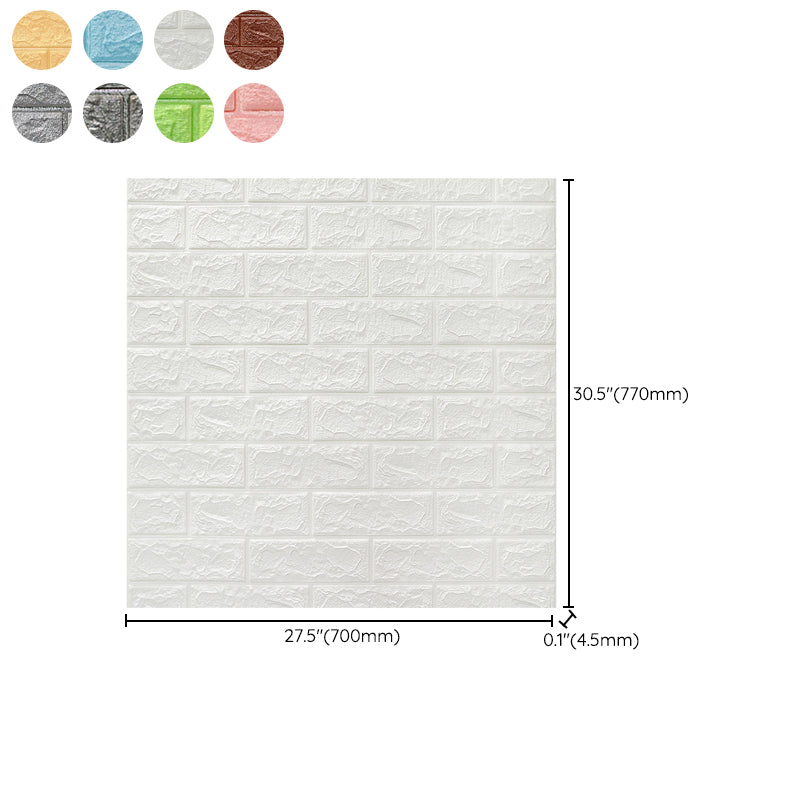 3D Embossed Wall Panel Colorful Waterproof Foam Indoor Wall Tile Clearhalo 'Flooring 'Home Improvement' 'home_improvement' 'home_improvement_wall_paneling' 'Wall Paneling' 'wall_paneling' 'Walls & Ceilings' Walls and Ceiling' 6695757
