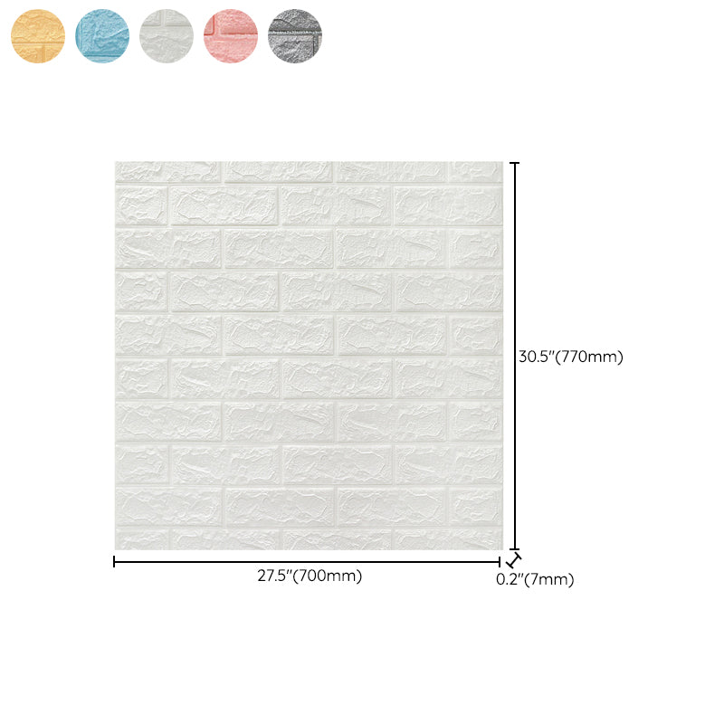 3D Embossed Wall Panel Colorful Waterproof Foam Indoor Wall Tile Clearhalo 'Flooring 'Home Improvement' 'home_improvement' 'home_improvement_wall_paneling' 'Wall Paneling' 'wall_paneling' 'Walls & Ceilings' Walls and Ceiling' 6695758