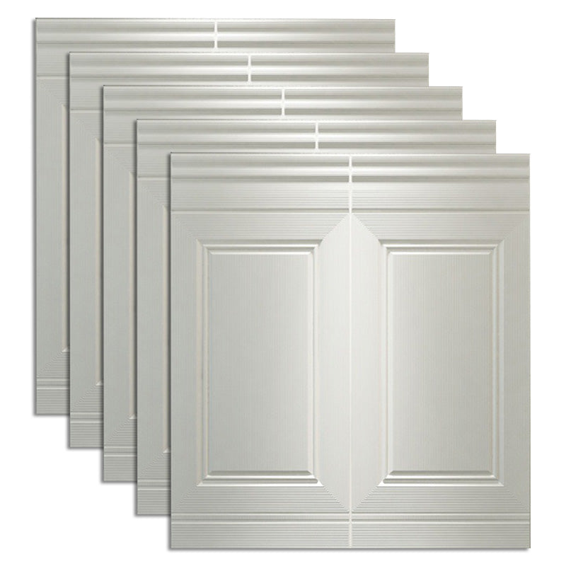 Modern Style Interior Wall Paneling Peel and Stick Geometric Texture Wall Paneling Textured White 30.3" Clearhalo 'Flooring 'Home Improvement' 'home_improvement' 'home_improvement_wall_paneling' 'Wall Paneling' 'wall_paneling' 'Walls & Ceilings' Walls and Ceiling' 6697527