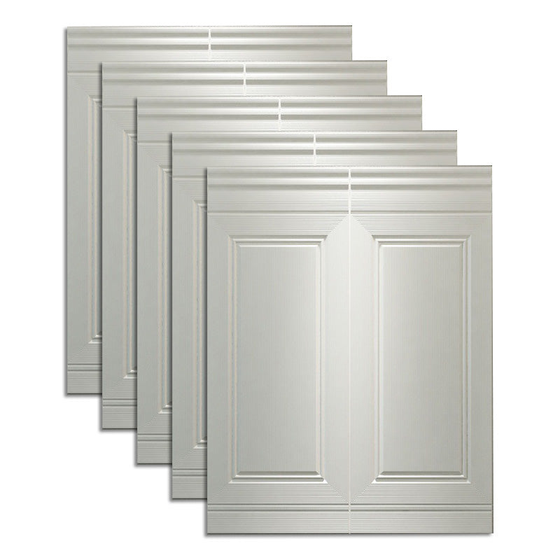 Modern Style Interior Wall Paneling Peel and Stick Geometric Texture Wall Paneling Textured White 2'11\ (90cm) Clearhalo 'Flooring 'Home Improvement' 'home_improvement' 'home_improvement_wall_paneling' 'Wall Paneling' 'wall_paneling' 'Walls & Ceilings' Walls and Ceiling' 6697532