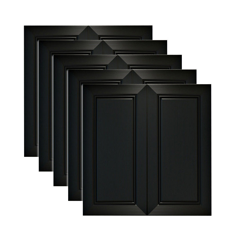 Modern Style Interior Wall Paneling Peel and Stick Geometric Texture Wall Paneling Black 2'4\ (70cm) Clearhalo 'Flooring 'Home Improvement' 'home_improvement' 'home_improvement_wall_paneling' 'Wall Paneling' 'wall_paneling' 'Walls & Ceilings' Walls and Ceiling' 6697541