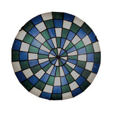 Tiffany Mosaic Dome Ceiling Mount Light Stained Glass Ceiling Lamp in Blue for Kitchen Clearhalo 'Ceiling Lights' 'Close To Ceiling Lights' 'Close to ceiling' 'Flush mount' Lighting' 67059