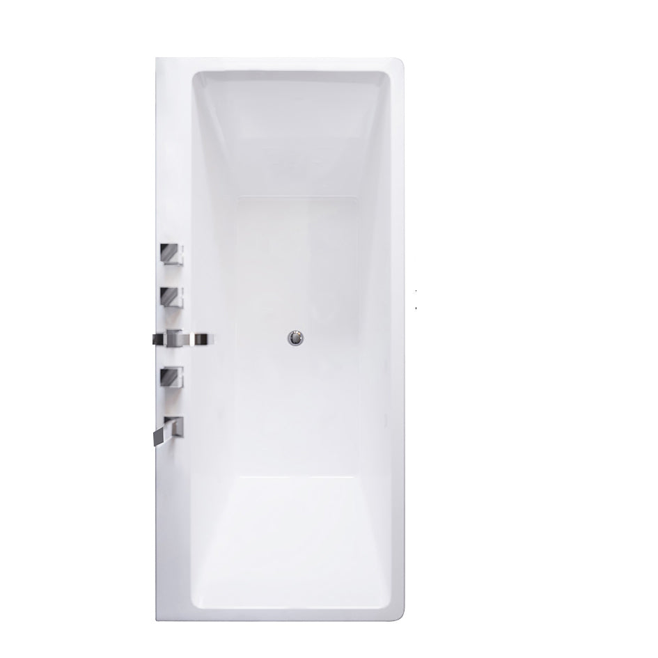 Modern Rectangle Acrylic Embedded Bathtub with Massage Device Tub Only Tub with Silver 5-Piece Set Clearhalo 'Bathroom Remodel & Bathroom Fixtures' 'Bathtubs' 'Home Improvement' 'home_improvement' 'home_improvement_bathtubs' 'Showers & Bathtubs' 6708118