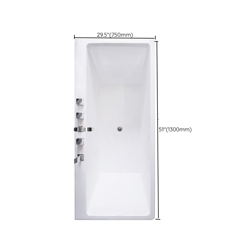 Modern Rectangle Acrylic Embedded Bathtub with Massage Device Clearhalo 'Bathroom Remodel & Bathroom Fixtures' 'Bathtubs' 'Home Improvement' 'home_improvement' 'home_improvement_bathtubs' 'Showers & Bathtubs' 6708131