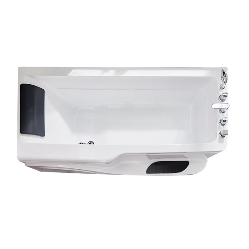 Contemporary Rectangle Bathtub Acrylic Air /Whirlpool/Soaking Bathtub Faucet Included Right Clearhalo 'Bathroom Remodel & Bathroom Fixtures' 'Bathtubs' 'Home Improvement' 'home_improvement' 'home_improvement_bathtubs' 'Showers & Bathtubs' 6708166