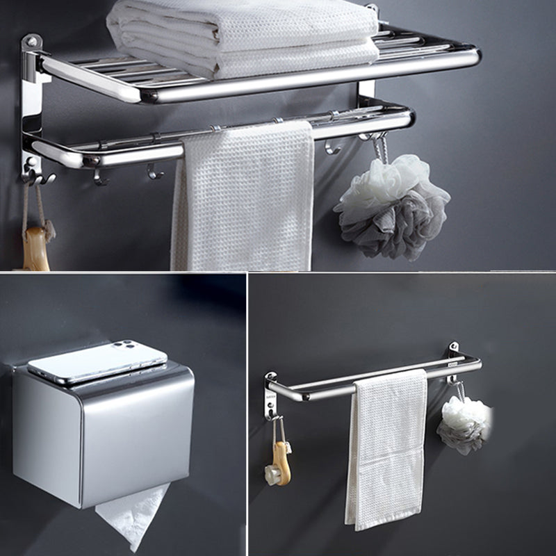 Modern Bathroom Accessory Set Bath Shelf Towel Bar Bathroom Hardware Stainless Steel 3-Piece Set (Toilet Paper Holder) Clearhalo 'Bathroom Hardware Sets' 'Bathroom Hardware' 'Bathroom Remodel & Bathroom Fixtures' 'bathroom_hardware_sets' 'Home Improvement' 'home_improvement' 'home_improvement_bathroom_hardware_sets' 6708830