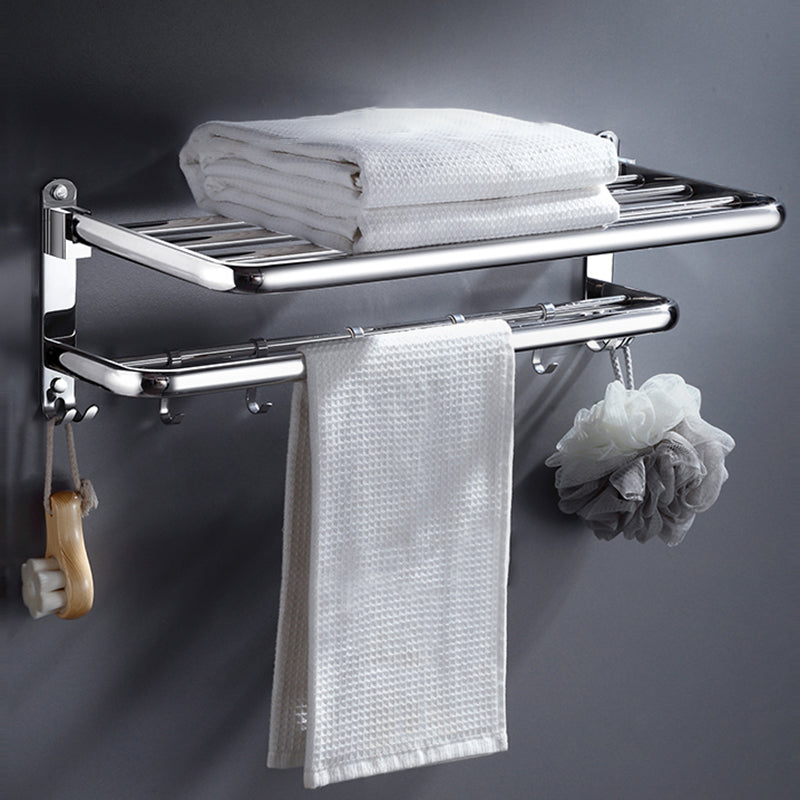 Modern Bathroom Accessory Set Bath Shelf Towel Bar Bathroom Hardware Stainless Steel Clearhalo 'Bathroom Hardware Sets' 'Bathroom Hardware' 'Bathroom Remodel & Bathroom Fixtures' 'bathroom_hardware_sets' 'Home Improvement' 'home_improvement' 'home_improvement_bathroom_hardware_sets' 6708833