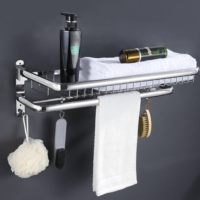 Modern Bathroom Accessory Set Bath Shelf Towel Bar Bathroom Hardware Stainless Steel Clearhalo 'Bathroom Hardware Sets' 'Bathroom Hardware' 'Bathroom Remodel & Bathroom Fixtures' 'bathroom_hardware_sets' 'Home Improvement' 'home_improvement' 'home_improvement_bathroom_hardware_sets' 6708840