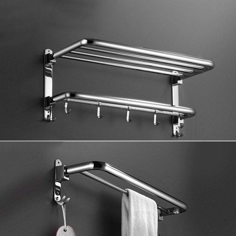 Modern Stainless Steel Towel Bar Bath Shelf Bathroom Accessory Set Clearhalo 'Bathroom Hardware Sets' 'Bathroom Hardware' 'Bathroom Remodel & Bathroom Fixtures' 'bathroom_hardware_sets' 'Home Improvement' 'home_improvement' 'home_improvement_bathroom_hardware_sets' 6708872