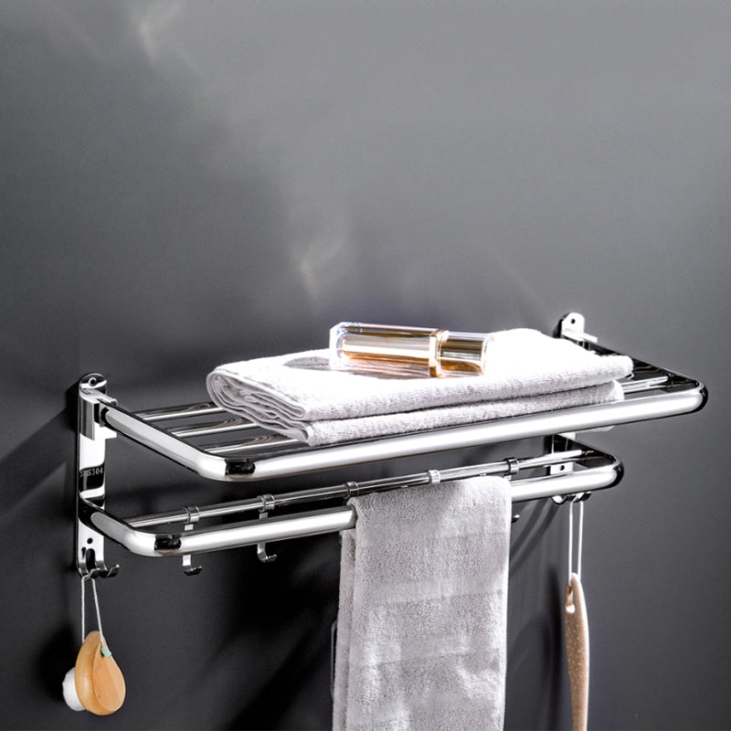 Modern Stainless Steel Towel Bar Bath Shelf Bathroom Accessory Set Clearhalo 'Bathroom Hardware Sets' 'Bathroom Hardware' 'Bathroom Remodel & Bathroom Fixtures' 'bathroom_hardware_sets' 'Home Improvement' 'home_improvement' 'home_improvement_bathroom_hardware_sets' 6708885