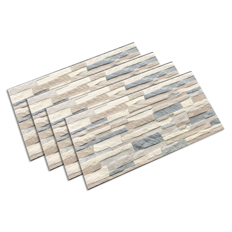 Outdoor Wall Floor Tile Ceramic Straight Edge Stacked Stone Brick Look Floor Tile Khaki Clearhalo 'Floor Tiles & Wall Tiles' 'floor_tiles_wall_tiles' 'Flooring 'Home Improvement' 'home_improvement' 'home_improvement_floor_tiles_wall_tiles' Walls and Ceiling' 6713145