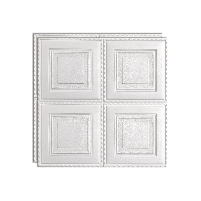 Contemporary Wall Plank 3D Brick Wall Panels, Waterproof Set of 2 White Clearhalo 'Flooring 'Home Improvement' 'home_improvement' 'home_improvement_wall_paneling' 'Wall Paneling' 'wall_paneling' 'Walls & Ceilings' Walls and Ceiling' 6713181