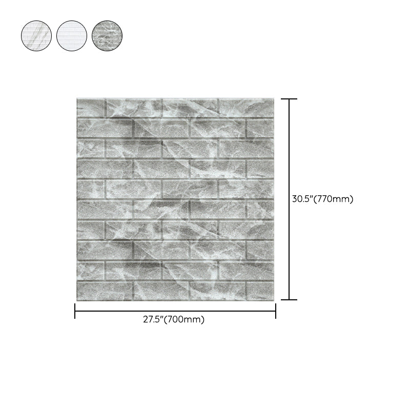 Industrial Wall Plank, 3D Brick Bathroom Wall Panels Set of 2 Clearhalo 'Flooring 'Home Improvement' 'home_improvement' 'home_improvement_wall_paneling' 'Wall Paneling' 'wall_paneling' 'Walls & Ceilings' Walls and Ceiling' 6713208