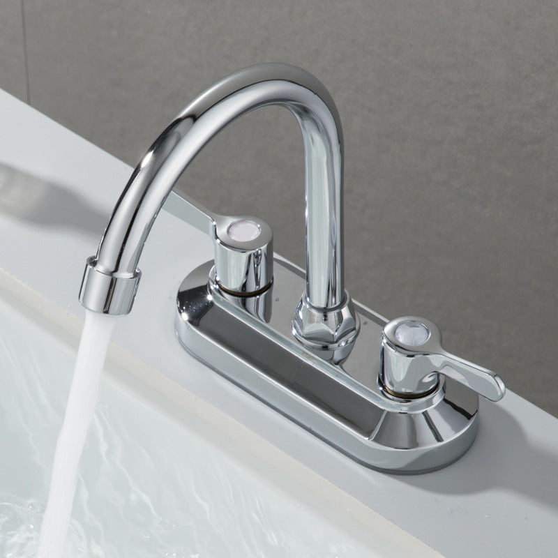 Contemporary Knob Handle Faucet Swivel Spout Bathroom Faucet Clearhalo 'bathroom_sink_faucets' 'Conjunta de Baño y Conjunta de Grifo' 'Coronamiento de Baño y Dispositivo de Baño' 'Grifo del lavabo del baño' 'Hogar' 'home_improvement' 'home_improvement_bathroom_sink_faucets' 'Mejoras para el hogar' 6713338