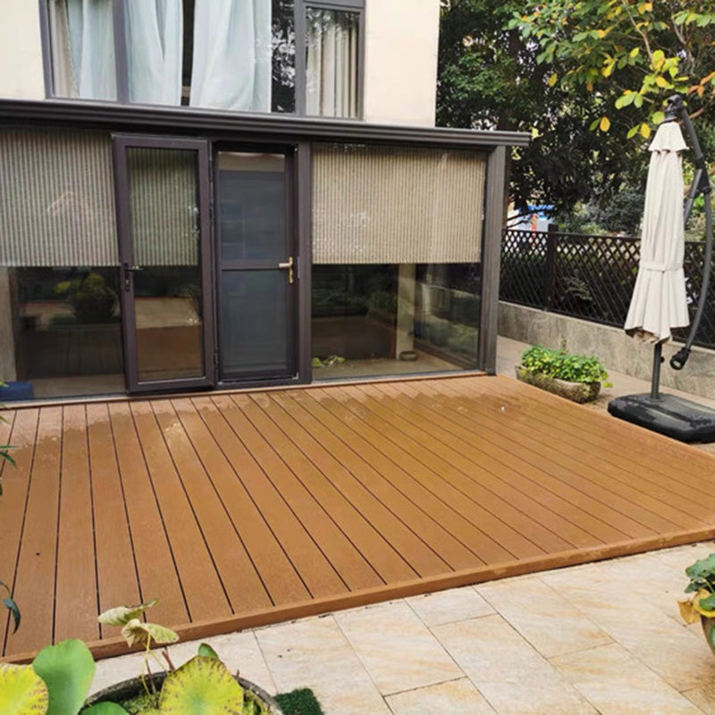 Modern Wooden Outdoor Striped Pattern Embossed Deck Plank Floor Board Dark Brown Clearhalo 'Home Improvement' 'home_improvement' 'home_improvement_outdoor_deck_tiles_planks' 'Outdoor Deck Tiles & Planks' 'Outdoor Flooring & Tile' 'Outdoor Remodel' 'outdoor_deck_tiles_planks' 6713707