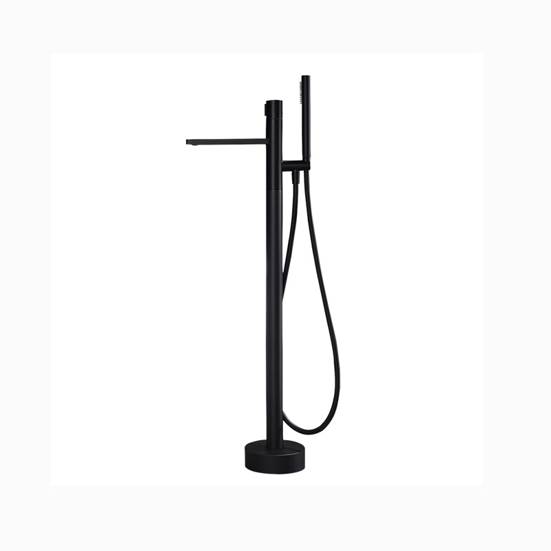 Floor Mounted Metal Freestanding Tub Filler High Arc Freestanding Bathtub Faucet Clearhalo 'Bathroom Remodel & Bathroom Fixtures' 'Bathtub Faucets' 'bathtub_faucets' 'Home Improvement' 'home_improvement' 'home_improvement_bathtub_faucets' 6714593