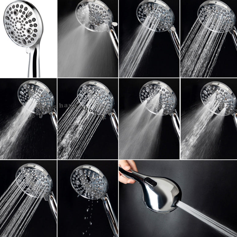 Round Handheld Shower Head Plastic Water Efficient Shower Head Clearhalo 'Bathroom Remodel & Bathroom Fixtures' 'Home Improvement' 'home_improvement' 'home_improvement_shower_heads' 'Shower Heads' 'shower_heads' 'Showers & Bathtubs Plumbing' 'Showers & Bathtubs' 6715271