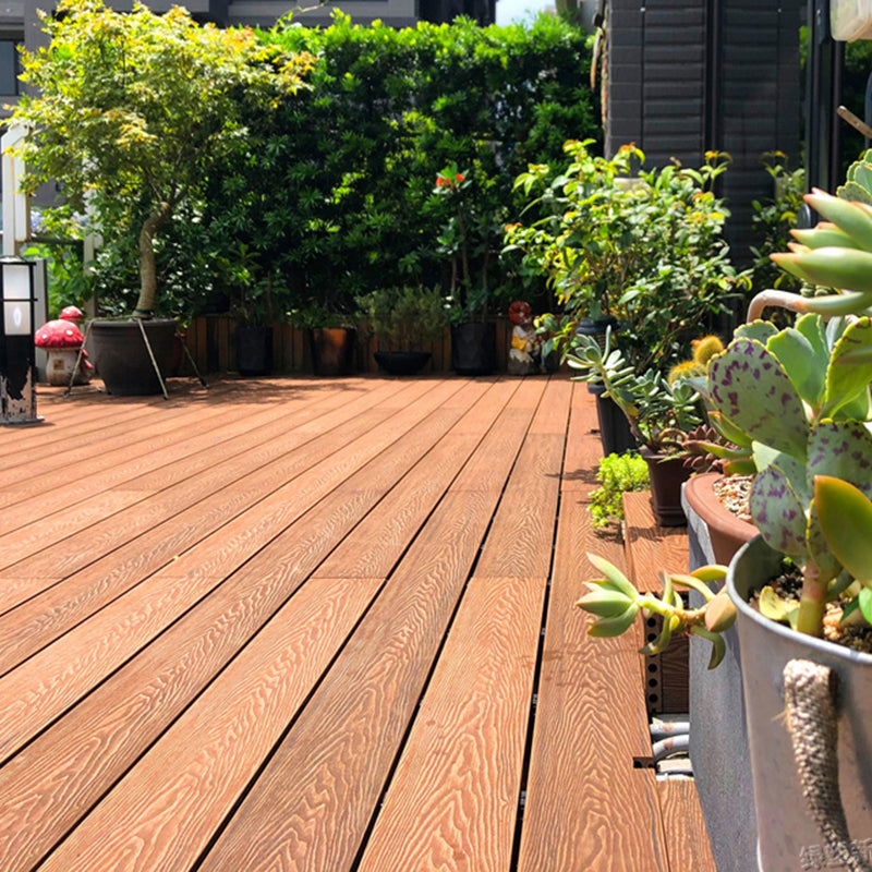 Outdoor Deck Plank Waterproof Slip Resistant Embossed Snapping Floor Board Clearhalo 'Home Improvement' 'home_improvement' 'home_improvement_outdoor_deck_tiles_planks' 'Outdoor Deck Tiles & Planks' 'Outdoor Flooring & Tile' 'Outdoor Remodel' 'outdoor_deck_tiles_planks' 6716161