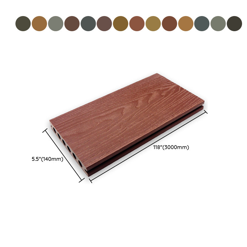 Outdoor Deck Plank Waterproof Slip Resistant Embossed Snapping Floor Board Clearhalo 'Home Improvement' 'home_improvement' 'home_improvement_outdoor_deck_tiles_planks' 'Outdoor Deck Tiles & Planks' 'Outdoor Flooring & Tile' 'Outdoor Remodel' 'outdoor_deck_tiles_planks' 6716174