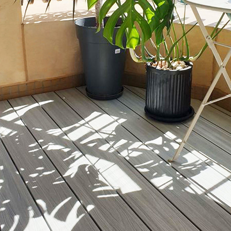 Modern Deck Plank Outdoor Wooden Waterproof Embossed Floor Board Grey 8㎡- 16 Pieces Clearhalo 'Home Improvement' 'home_improvement' 'home_improvement_outdoor_deck_tiles_planks' 'Outdoor Deck Tiles & Planks' 'Outdoor Flooring & Tile' 'Outdoor Remodel' 'outdoor_deck_tiles_planks' 6716197