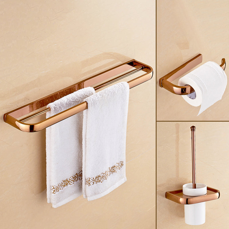 Traditional Bathroom Accessories Hardware Set Bath Shelf Bathroom Set 3-Piece Set (Towel Bar) Clearhalo 'Bathroom Hardware Sets' 'Bathroom Hardware' 'Bathroom Remodel & Bathroom Fixtures' 'bathroom_hardware_sets' 'Home Improvement' 'home_improvement' 'home_improvement_bathroom_hardware_sets' 6717707