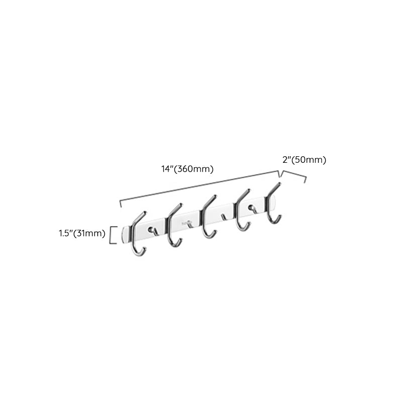 Modern Stainless Steel Bath Shelf Bathroom Accessories Hardware Set Clearhalo 'Bathroom Hardware Sets' 'Bathroom Hardware' 'Bathroom Remodel & Bathroom Fixtures' 'bathroom_hardware_sets' 'Home Improvement' 'home_improvement' 'home_improvement_bathroom_hardware_sets' 6717766