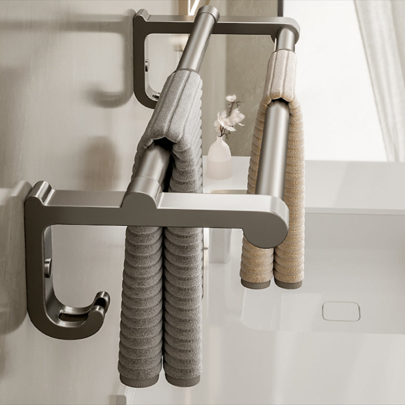 Modern Stainless Steel Bath Shelf Bathroom Accessory Kit Towel Bar Bathroom Set Clearhalo 'Bathroom Hardware Sets' 'Bathroom Hardware' 'Bathroom Remodel & Bathroom Fixtures' 'bathroom_hardware_sets' 'Home Improvement' 'home_improvement' 'home_improvement_bathroom_hardware_sets' 6717792