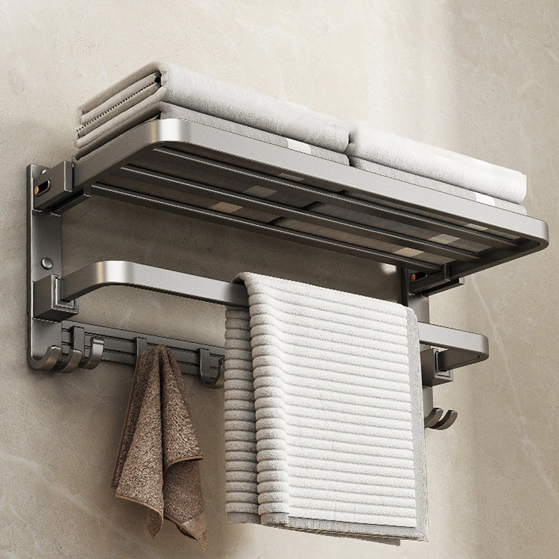 Modern Stainless Steel Bath Shelf Bathroom Accessory Kit Towel Bar Bathroom Set Clearhalo 'Bathroom Hardware Sets' 'Bathroom Hardware' 'Bathroom Remodel & Bathroom Fixtures' 'bathroom_hardware_sets' 'Home Improvement' 'home_improvement' 'home_improvement_bathroom_hardware_sets' 6717803