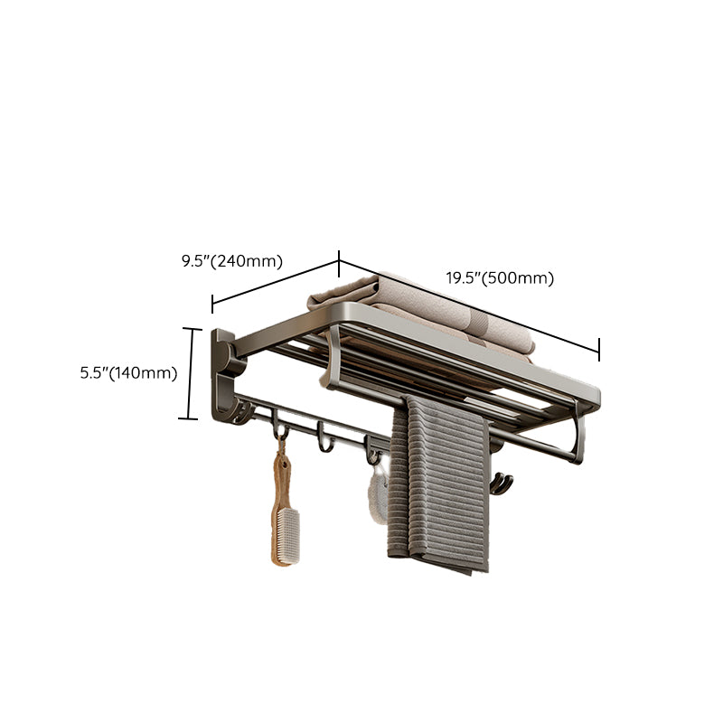 Modern Stainless Steel Bath Shelf Bathroom Accessory Kit Towel Bar Bathroom Set Clearhalo 'Bathroom Hardware Sets' 'Bathroom Hardware' 'Bathroom Remodel & Bathroom Fixtures' 'bathroom_hardware_sets' 'Home Improvement' 'home_improvement' 'home_improvement_bathroom_hardware_sets' 6717814